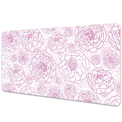 Alfombrilla escritorio Flores rosadas