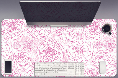 Alfombrilla escritorio Flores rosadas