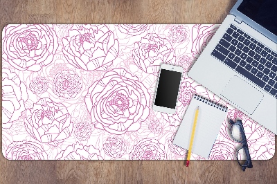 Alfombrilla escritorio Flores rosadas