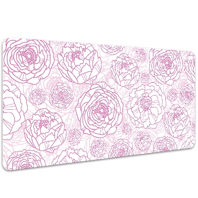 Alfombrilla escritorio Flores rosadas