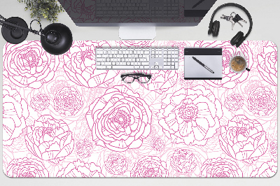 Alfombrilla escritorio Flores rosadas