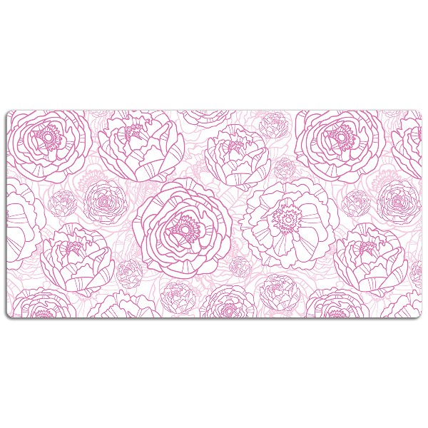Alfombrilla escritorio Flores rosadas
