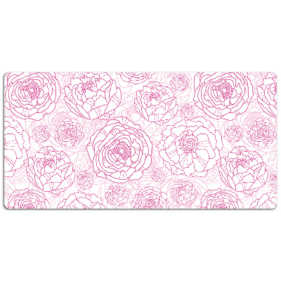 Alfombrilla escritorio Flores rosadas