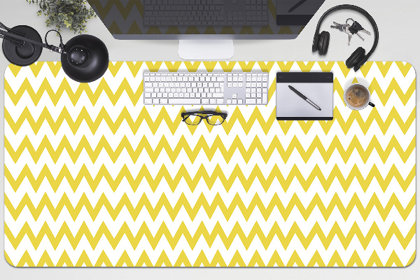 Protector de escritorio Zigzags amarillos