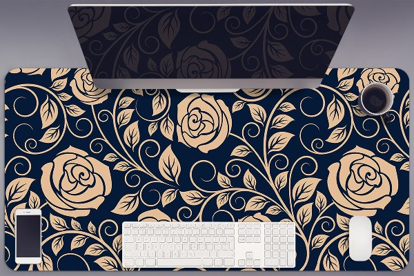 Protector de escritorio Rosas doradas vintage