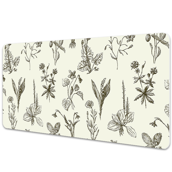 Protector de escritorio Flores bocetadas