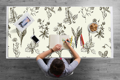Protector de escritorio Flores bocetadas