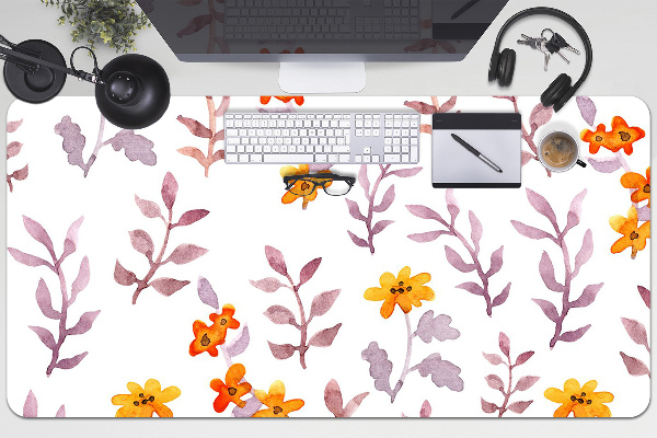 Alfombrilla para escritorio Flores pintadas