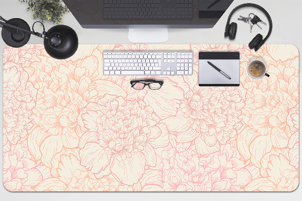 Alfombrilla escritorio Peonies pink