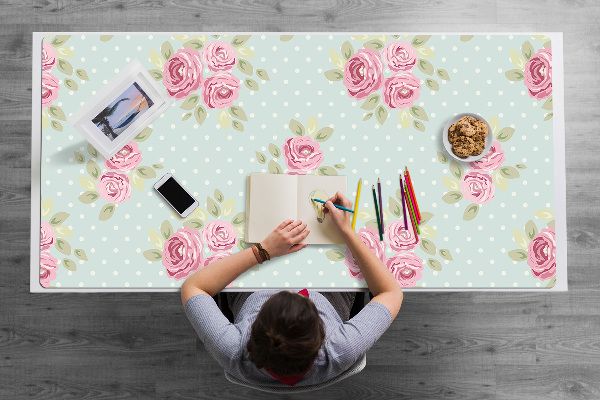 Alfombrilla escritorio Ramos rosas
