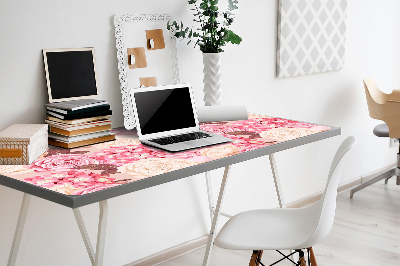 Alfombrilla escritorio Rosas e hortensias