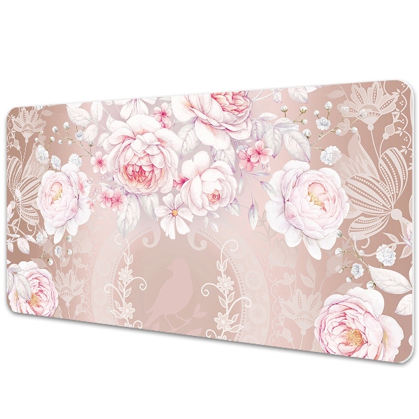 Alfombrilla escritorio Rosas blancas