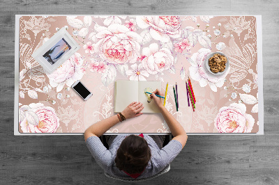 Alfombrilla escritorio Rosas blancas