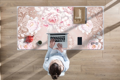 Alfombrilla escritorio Rosas blancas