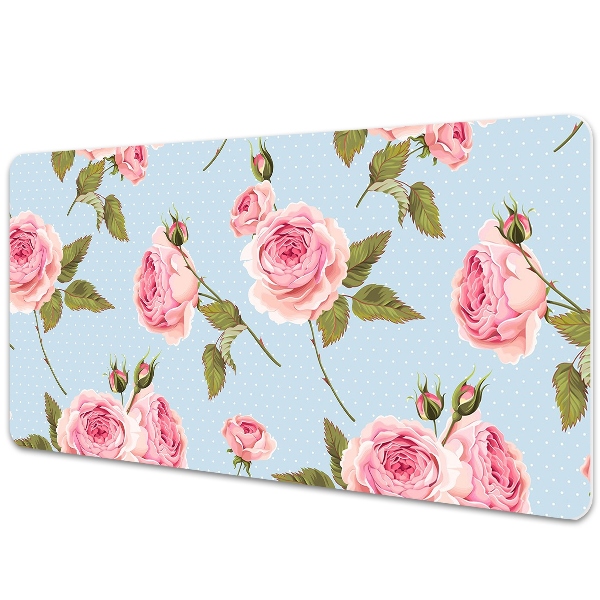Alfombrilla para escritorio Rosas con hojas