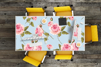 Alfombrilla para escritorio Rosas con hojas