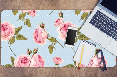 Alfombrilla para escritorio Rosas con hojas