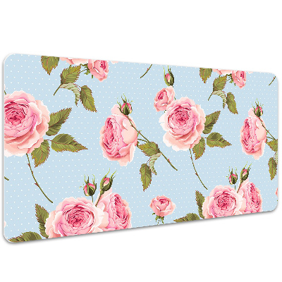 Alfombrilla para escritorio Rosas con hojas