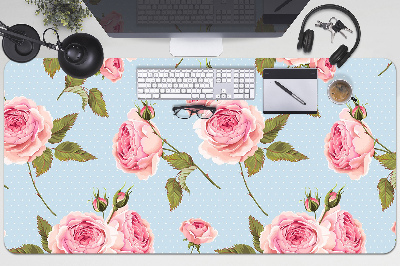 Alfombrilla para escritorio Rosas con hojas