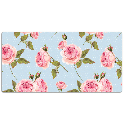 Alfombrilla para escritorio Rosas con hojas
