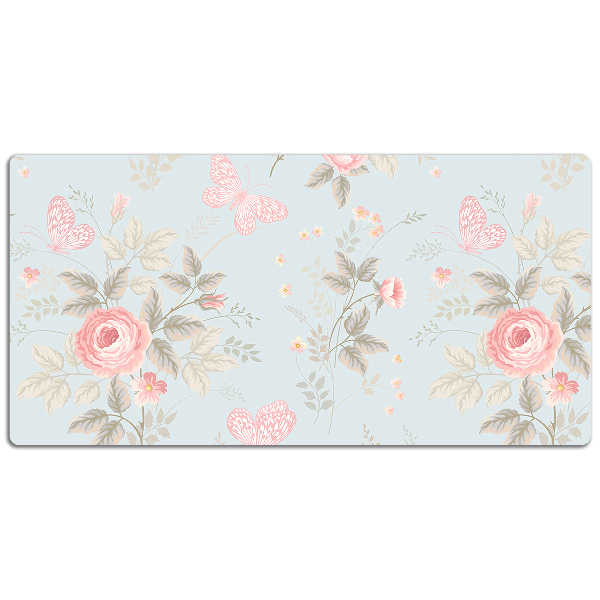 Protector de escritorio Rosas y mariposas