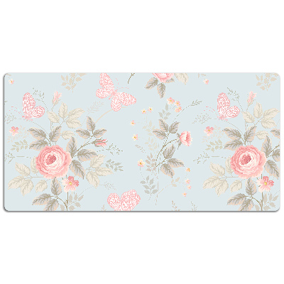 Protector de escritorio Rosas y mariposas