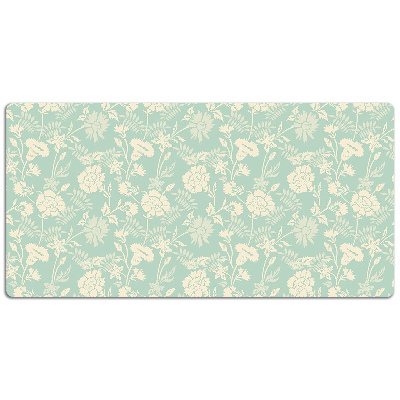 Alfombrilla escritorio Flores blancas
