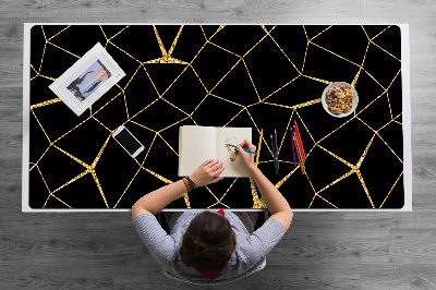 Alfombrilla escritorio Mosaico de oro y negro