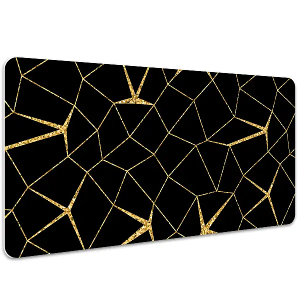 Alfombrilla escritorio Mosaico de oro y negro