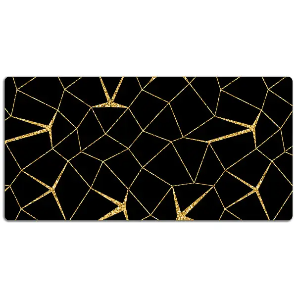 Alfombrilla escritorio Mosaico de oro y negro