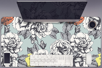 Protector de escritorio Rosas y pájaros