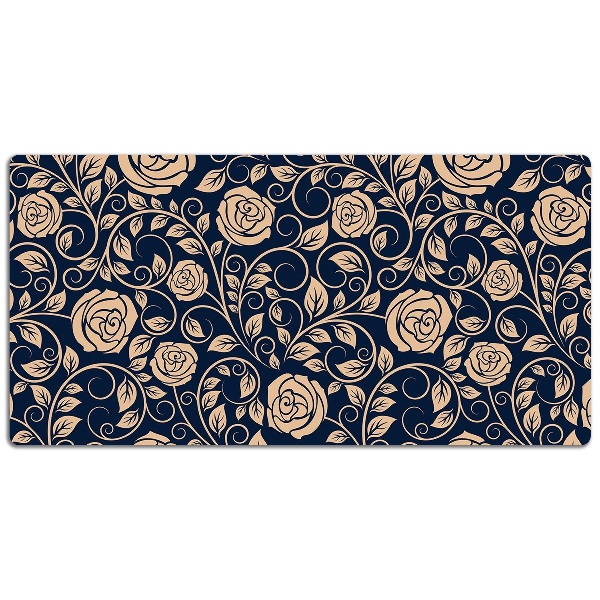 Alfombrilla para escritorio Rosas doradas vintage