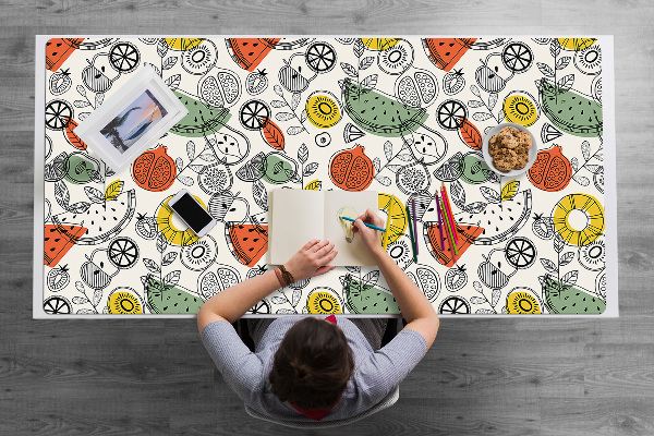 Alfombrilla escritorio Contornos de fruta
