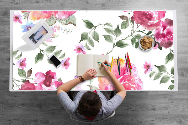 Alfombrilla escritorio Rosas de acuarela