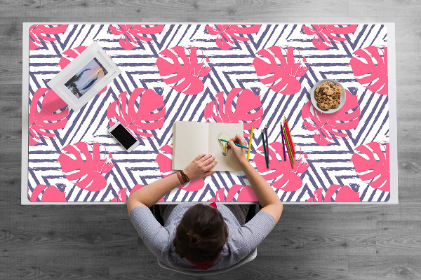 Alfombrilla escritorio Hojas rosadas