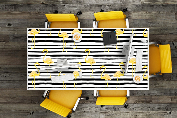 Alfombrilla escritorio Flamencos dorados