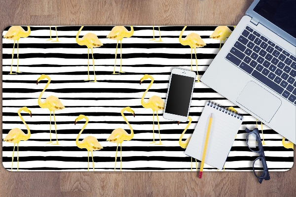 Alfombrilla escritorio Flamencos dorados