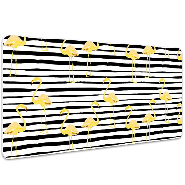 Alfombrilla escritorio Flamencos dorados