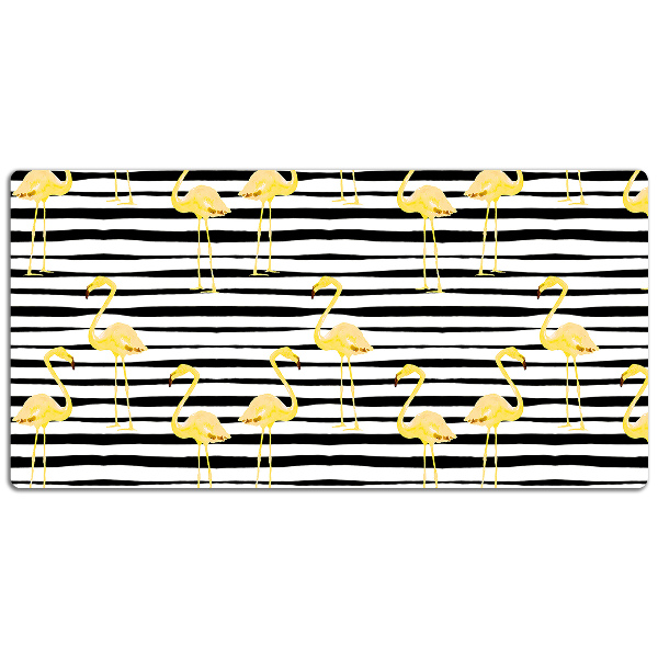 Alfombrilla escritorio Flamencos dorados