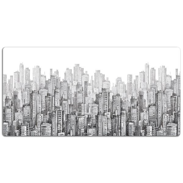 Alfombrilla mesa escritorio Ciudad en blanco y negro