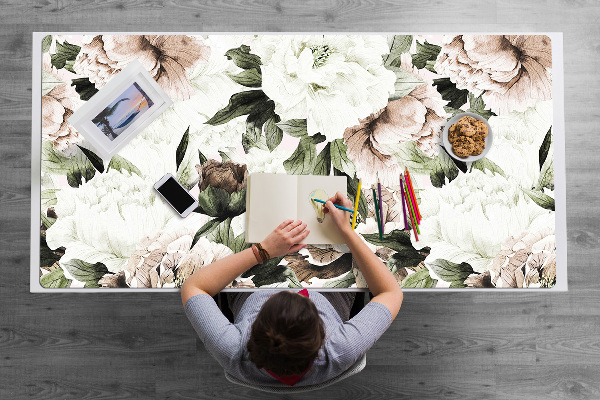 Alfombrilla escritorio Peonies con flores