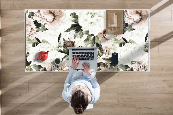 Alfombrilla escritorio Peonies con flores