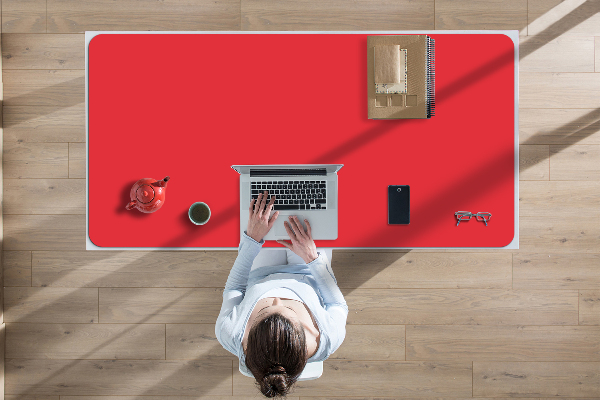 Alfombrilla para escritorio Rojo brillante