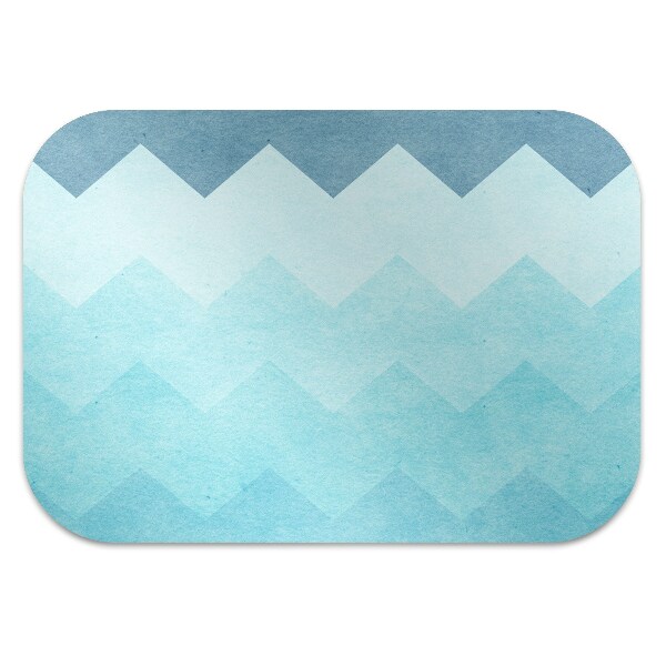 Alfombra silla ordenador Zigzags azules