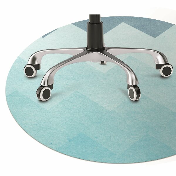 Alfombra silla ordenador Zigzags azules