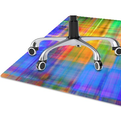 Alfombra silla ordenador Rejilla colorida