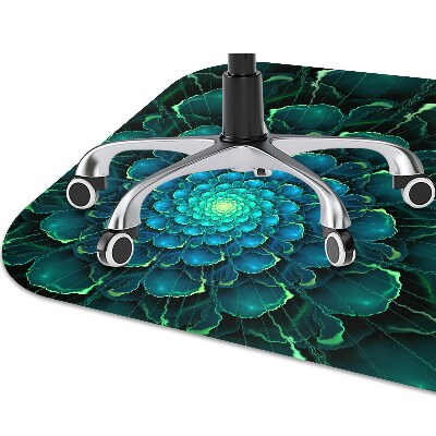 Alfombra para silla de escritorio Flor verde