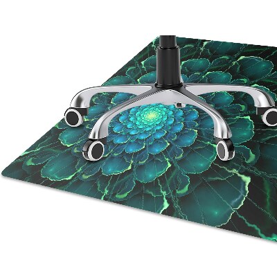 Alfombra para silla de escritorio Flor verde