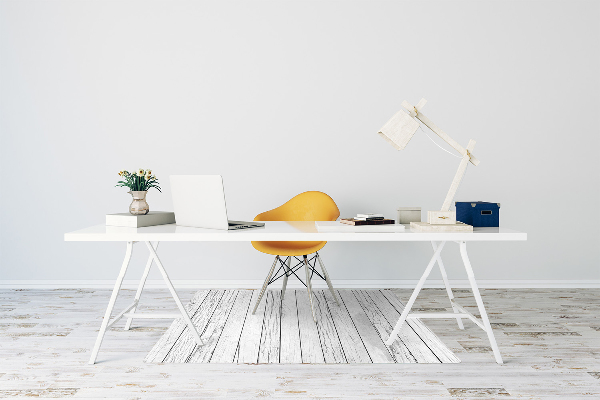 Alfombra para silla de escritorio Tablas blancas