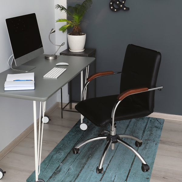 Alfombra silla ordenador Tablas azules